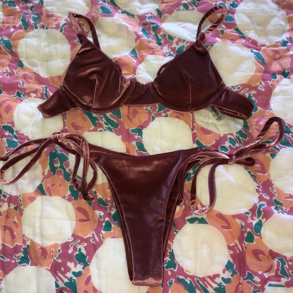Zaful Velvet Bikini